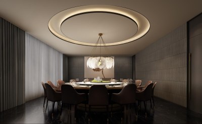 现代餐厅包厢3D模型下载